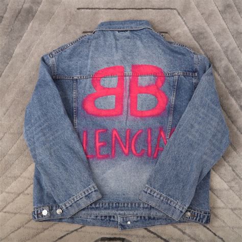 balenciaga jeans jacket replica|balenciaga jean jackets women's.